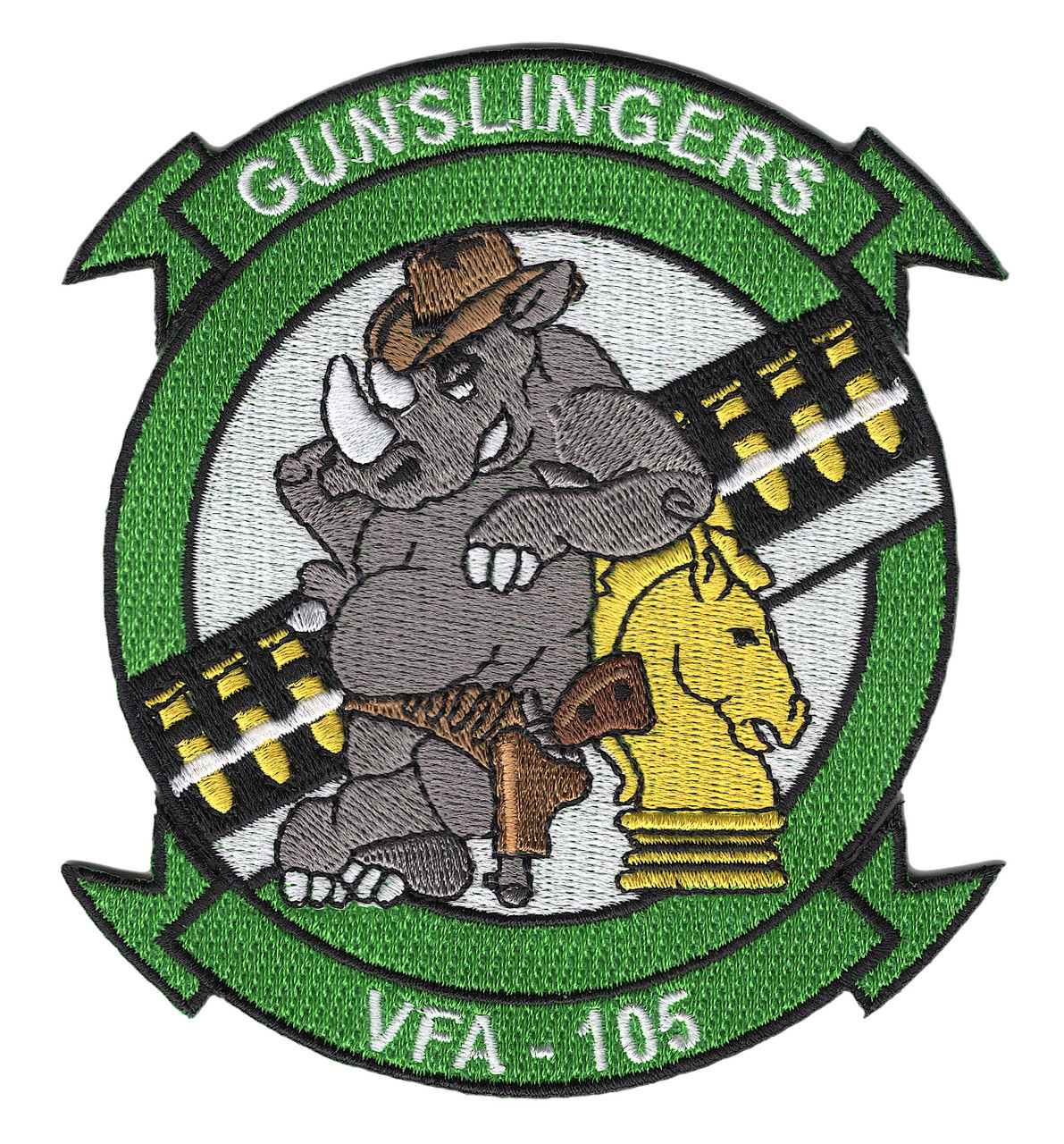 米海軍 VFA-105 Gunslingers チャレンジ VFA-105 Gunslingers patch - Rhino Strike Fighter Squadron