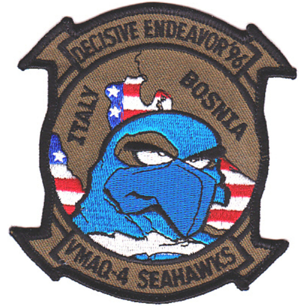VMAQ-4 部隊解散記念パッチ VMAQ-4 Tactical Electronic Warfare Squadron Seahawks Patch
