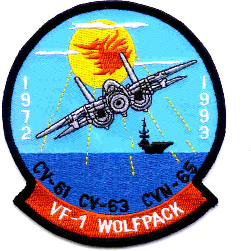 航空機・ヘリコプター No157 VF-1 WOLF PACK OP FREQUENT WIND VF-1 Patch Wolfpack 1972-1993 | Squadron Patches | Navy Patches