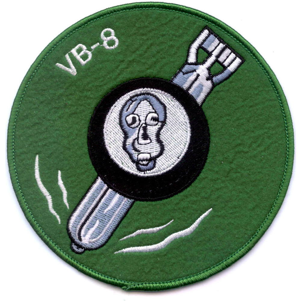 その他 VB-8 Bombing Eight FLIGHT JACKET PATCH VB-8 Bombing Squadron Eight Patch | Squadron Patches | Navy