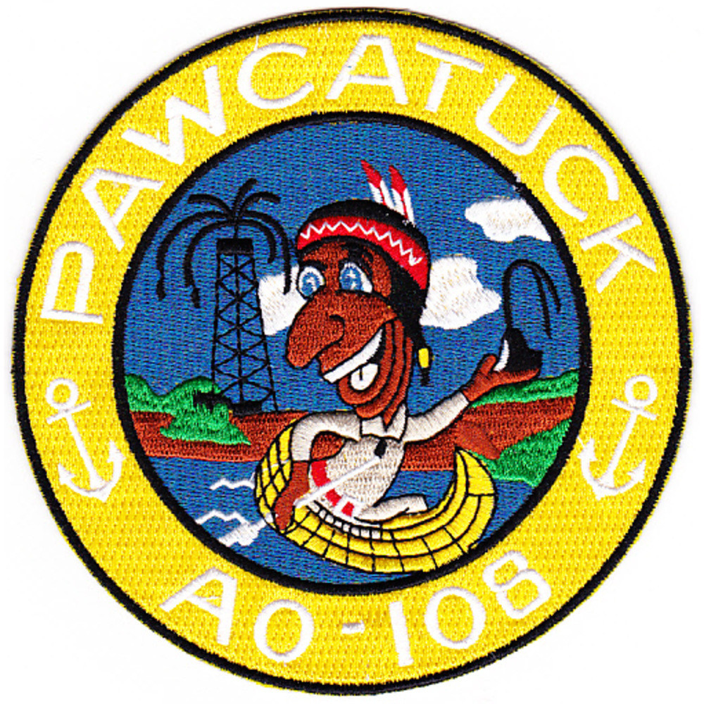 USS Pawcatuck AO 108 Auxiliary Oiler Ship Patch | Auxiliary Ship