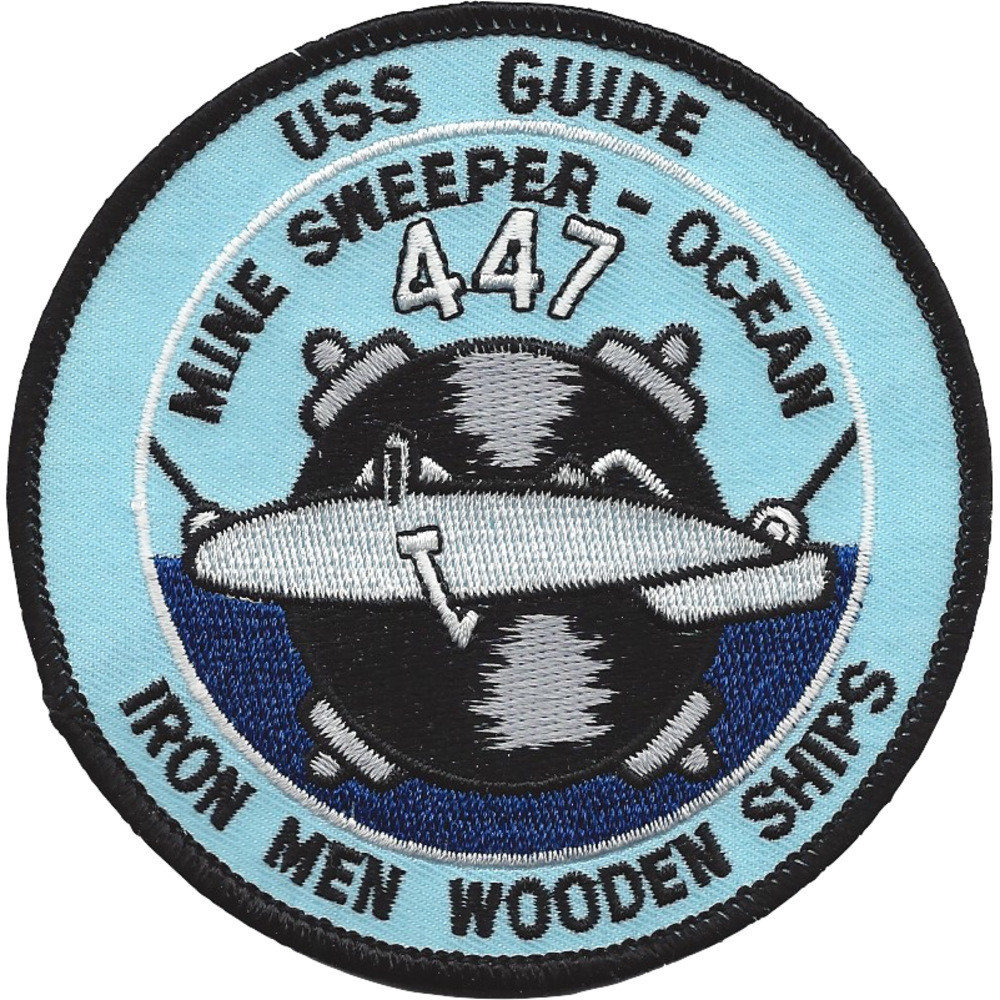 USS Guide MSO-447 Mine Sweeper - Ocean Ship Patch | Auxiliary Ship