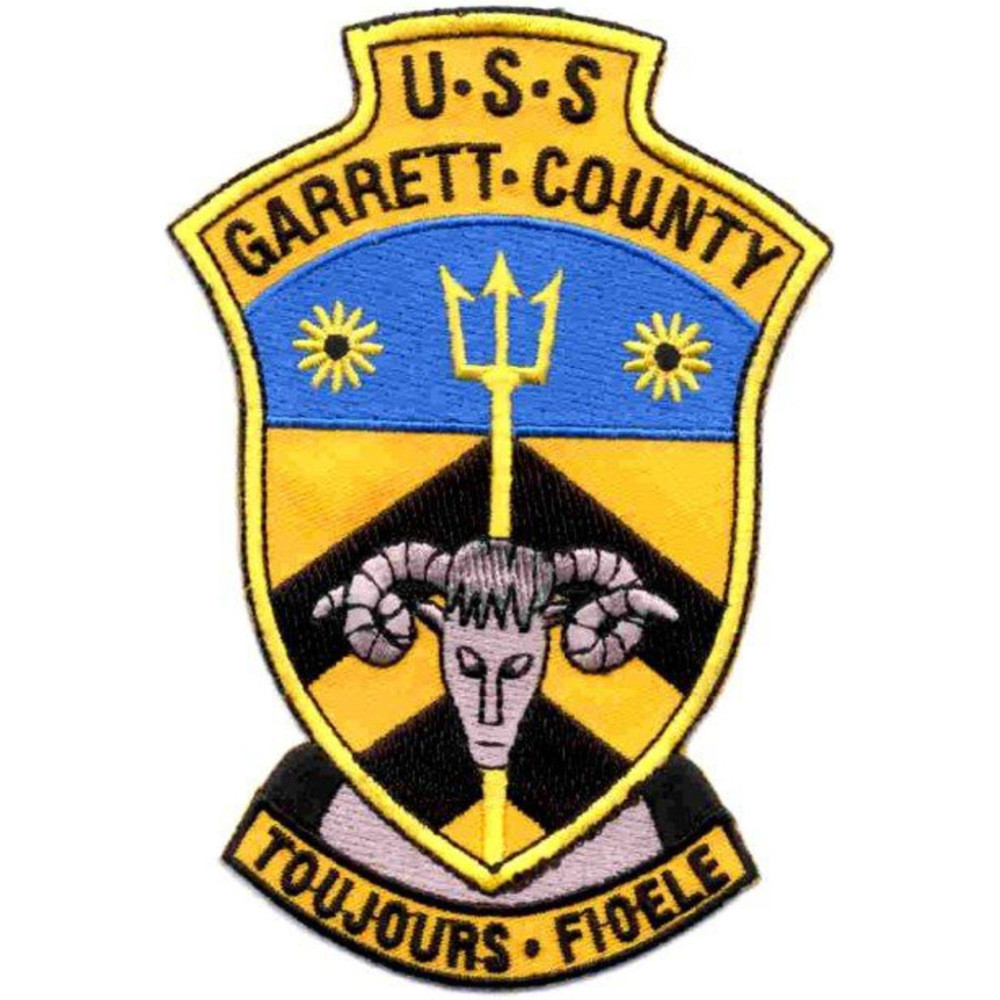 USS Garrett County LST-786 Tank Landing Ship Patch | Amphibious