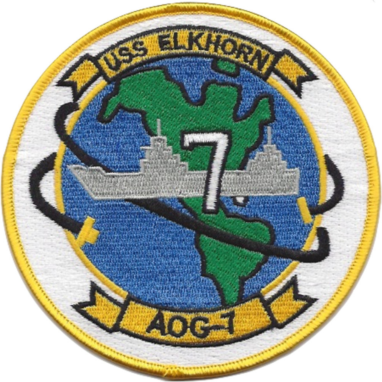 USS Elkhorn AOG-7 Gasoline Tanker Ship Patch | Auxiliary
