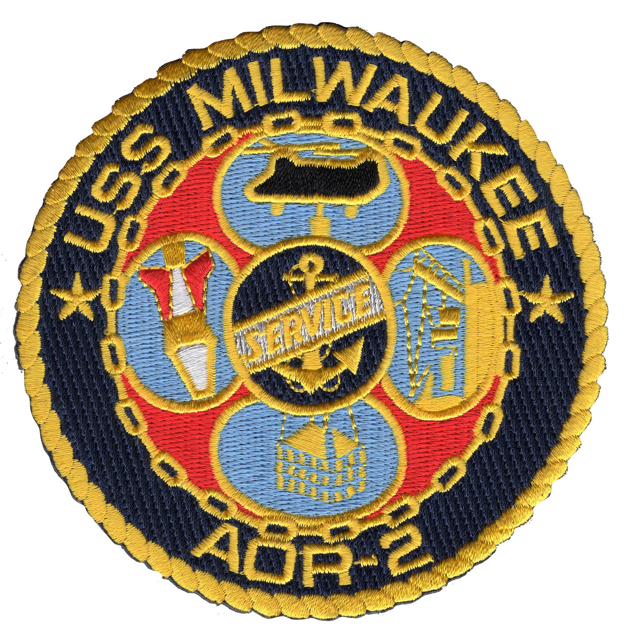 Aor2 Patch USS Milwaukee AOR-2 Patch | Auxiliary Ship Patches | Navy Patches ...
