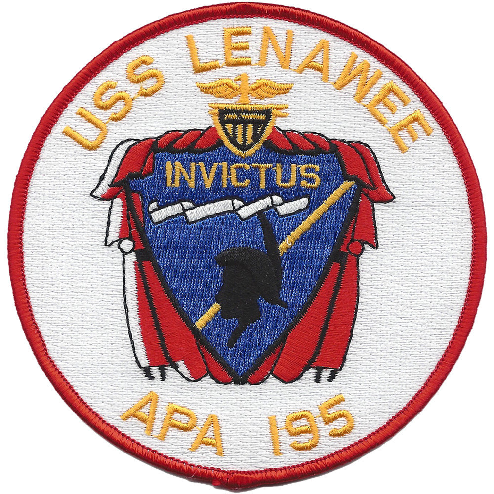USS Lenawee APA-195 Attack Transport Ship Patch | Auxiliary Ship