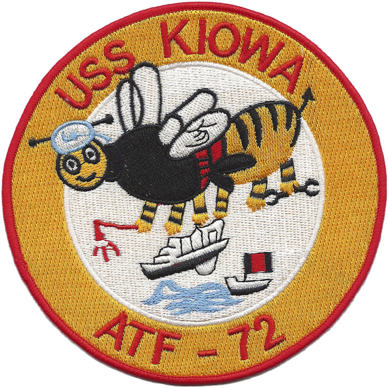 Grab the flag2 ライオン　キャンバスF6号　BAEZ3 USS Kiowa ATF-72 Patch | Auxiliary Ship Patches | Navy