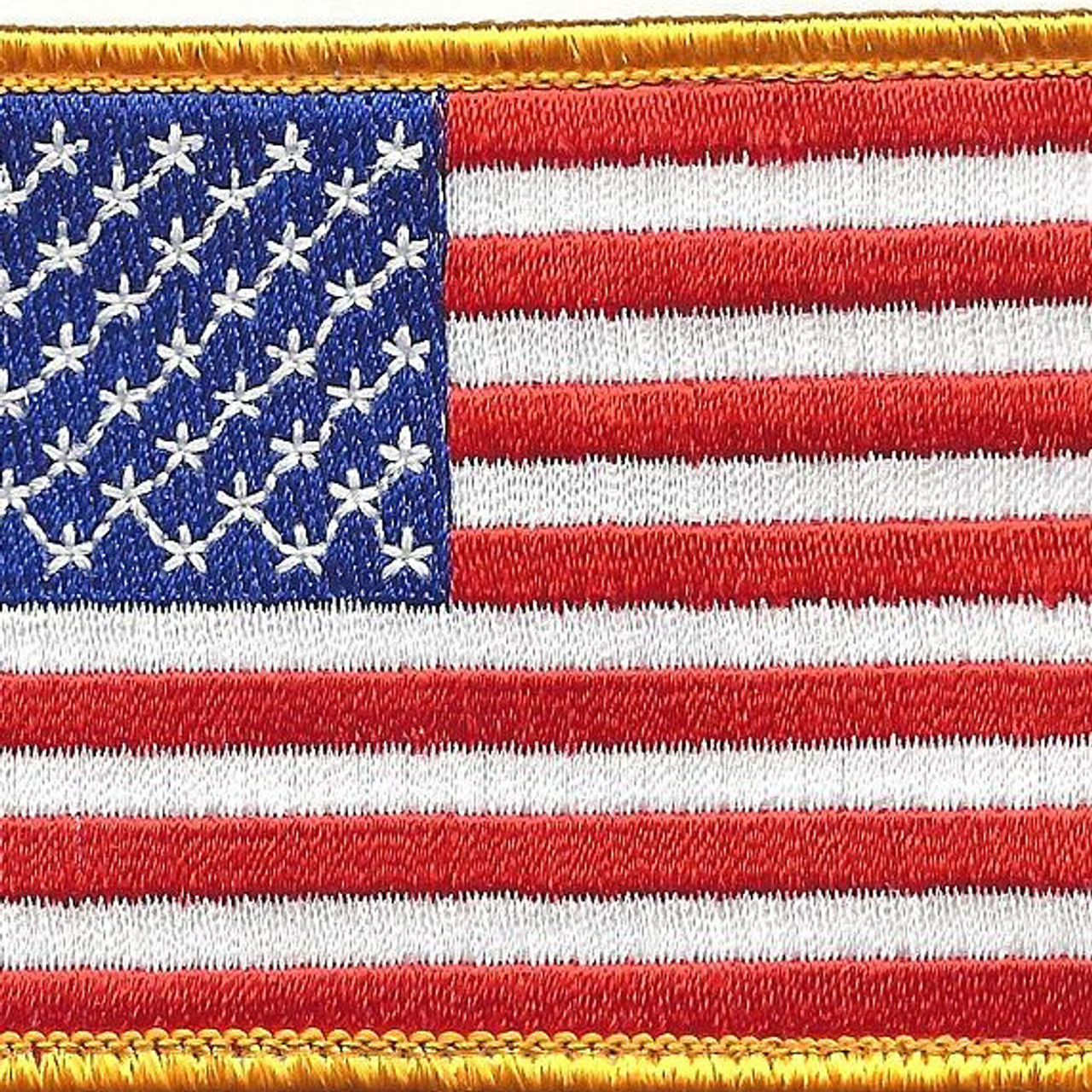 US American Flag Patch Hook and Loop Backing