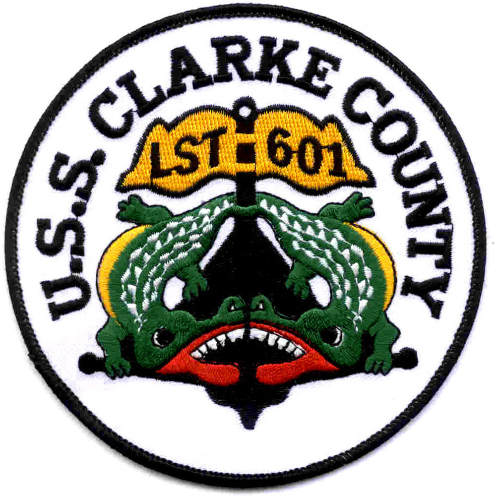 USS Clark County LST-601 Tank Landing Ship Patch | Amphibious Ship