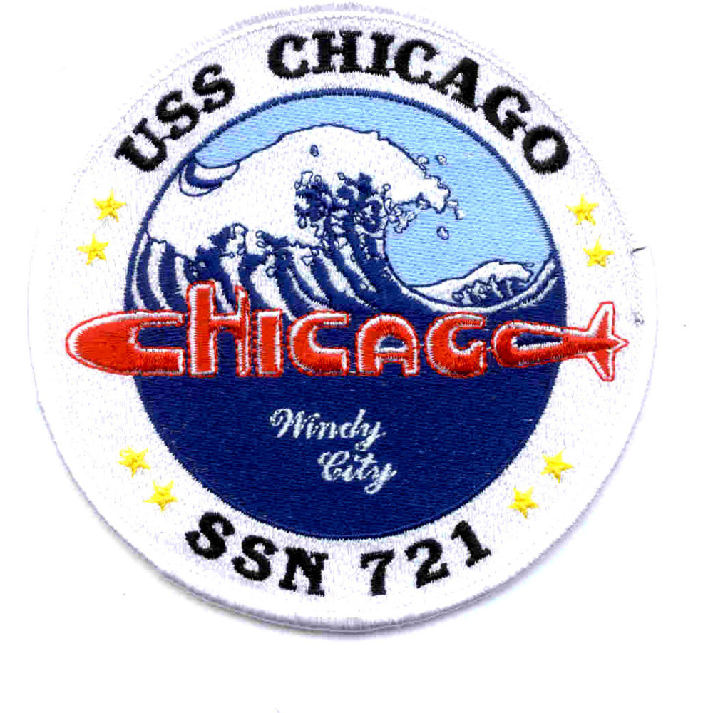 SSN-721 USS Chicago Patch - Version A | Submarine Patches | Navy