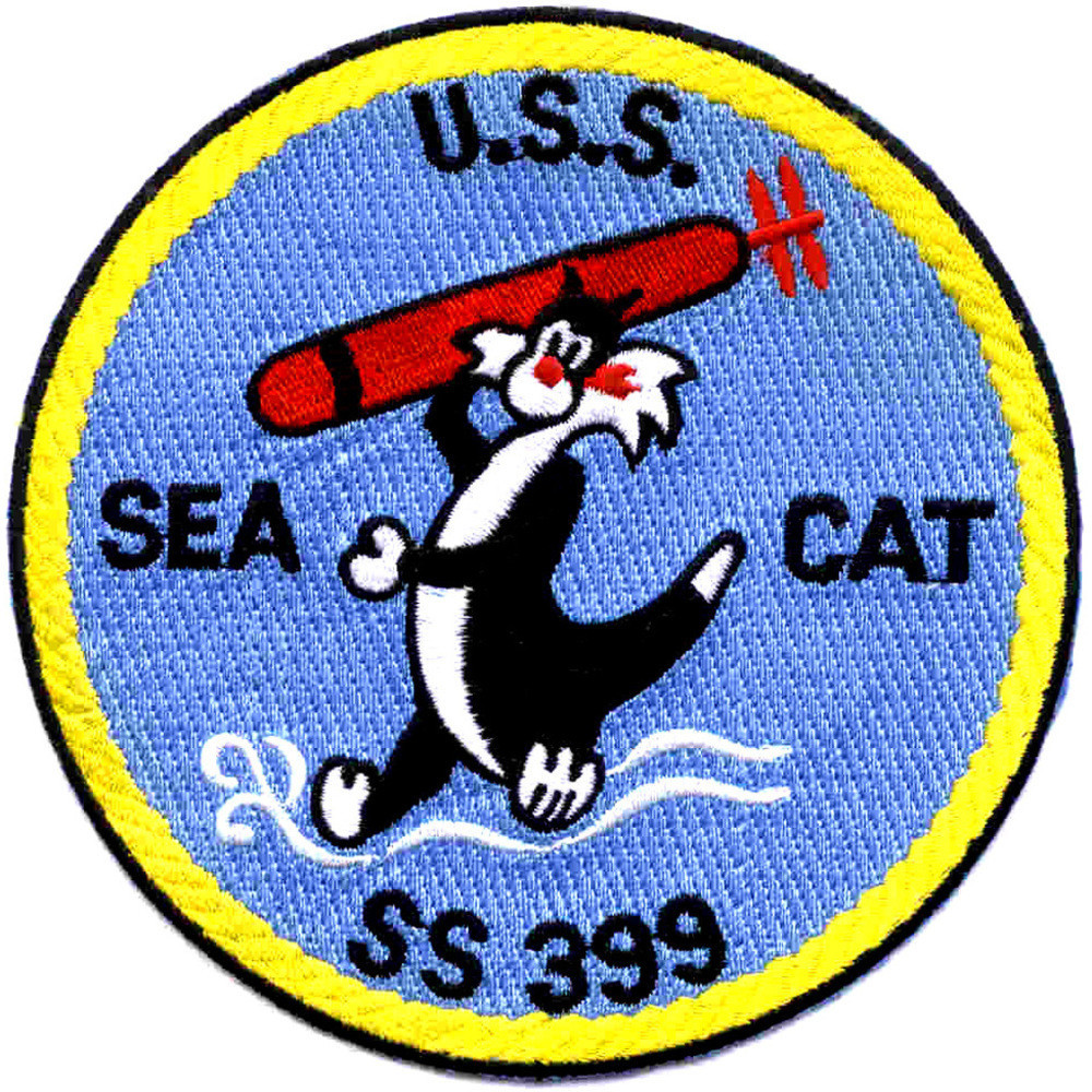 SS-399 USS Seacat Patch | Submarine Patches | Navy Patches 