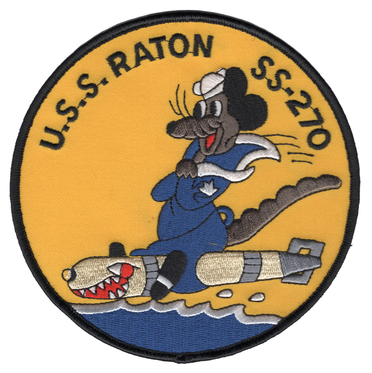 SS-270 USS Raton Patch | Submarine Patches | Navy Patches | Popular Patch