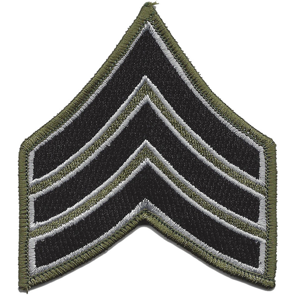 Sheriff Police Sargent Chevrons OD Black Patch | Specialty Patches