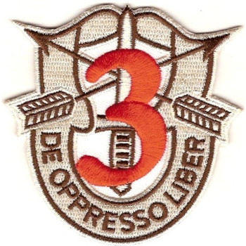 3rd Special Forces Group Crest Desert Red 3 Patch