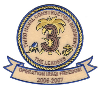 3rd Naval Construction Regiment Patch- Operation Iraqi Freedom