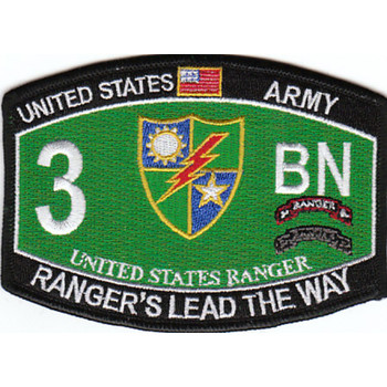 3rd Bn 75th Ranger Regiment Military Occupational Specialty MOS Rating Patch