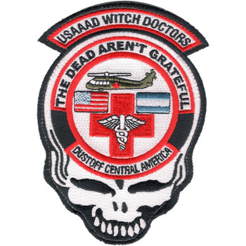 1st Battalion 228th Aviation Air Ambulance Large Skull Patch Hook And Loop