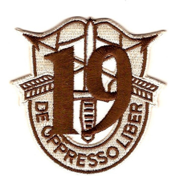 19th Special Forces Group Crest Desert Brown 19 Patch