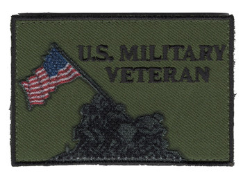 US Military Veteran OD Velcro Morale Patch