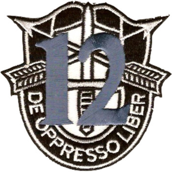12th Special Forces Group Crest Blue 12 Patch