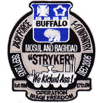 17th Infantry Regiment Patch Mosul And Baghdad We Kicked Ass