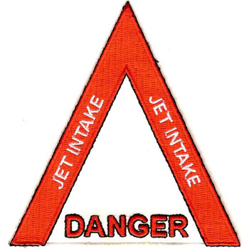 Navy Jet Intake Danger Aircraft Warning Marking Patch