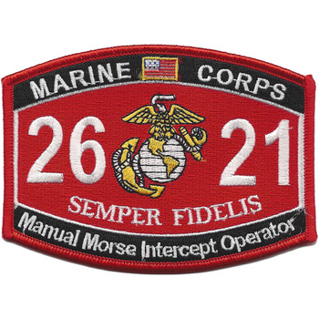 Marine MOS 2621 Manual Morse Intercept Operator Patch