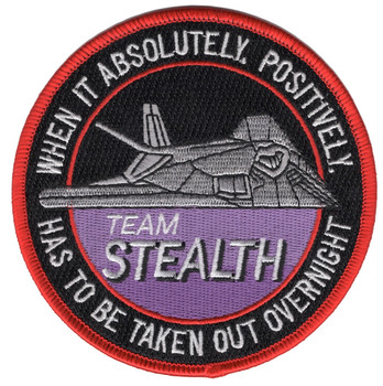 Lockheed F-117 Nighthawk Stealth Fighter Team Patch 