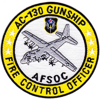 Lockheed AC-130 Gunship Patch AFSOC Fire Control Officer