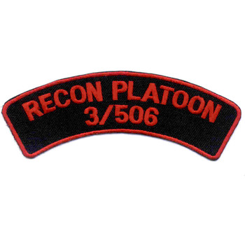 506th Airborne Infantry Regiment Patch Recon Platoon 3/506 - J Version