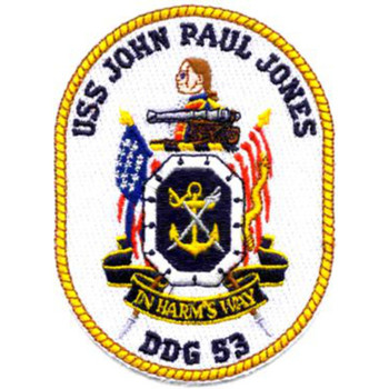 DDG-53 John Paul Jones Patch In Harms Way