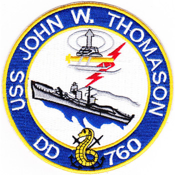 DD-760 USS John W Thomason Patch