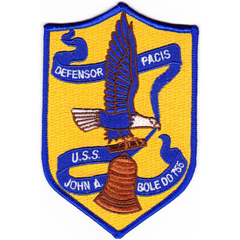 USS John A. Bole DD-755 Destroyer Ship Patch | Destroyer Patches