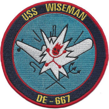 DE-667 USS Wiseman Destroyer Escort Ship Patch