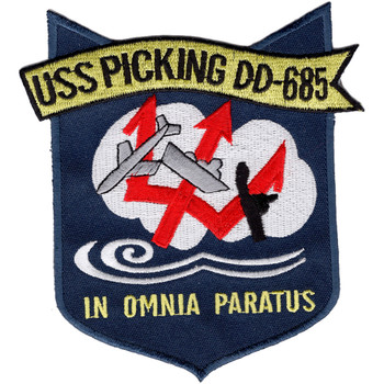 DD-685 USS Picking Destroyer Ship Patch