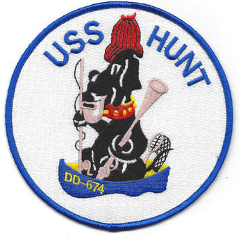 DD-674 USS Hunt Destroyer Ship Patch