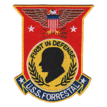 USS Forrestal CVA-59 First in Defense Aircraft Carrier Patch