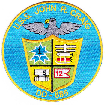 DD-885 USS John R Craig Patch - Version B