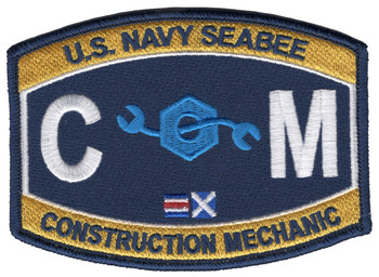 CM Construction Mechanic Rating Patch Seabee