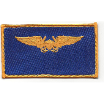 Aviation Pilot Weapon Officer Navy Gold Wings Navy Blue Patch