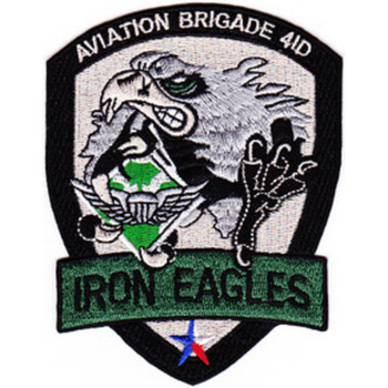 Aviation Brigade 4th Infantry Division Patch Iron Eagles