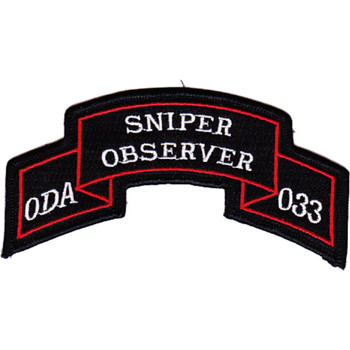 Army ODA-033 Sniper Observer Rocker Patch