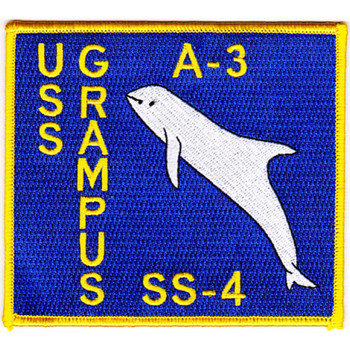 A-3 SS-4 USS Grampus Submarine Patch