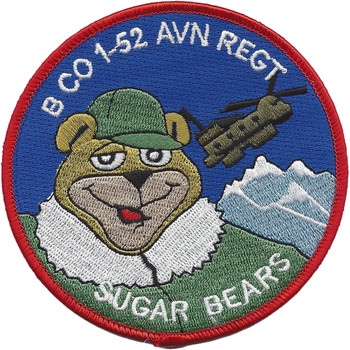 B Co 1st Battalion 52nd Aviation Regiment Surgar Bears Patch