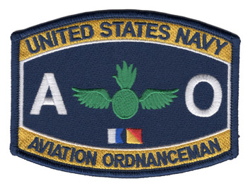 Aviation Ordnanceman AO Rating Hat Patch