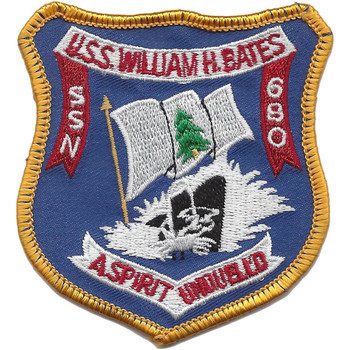 USS William H. Bates SSN 680 Nuclear Attack Submarine Small Patch