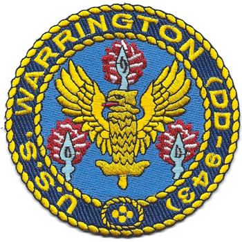 USS Warrington DD-843 Destroyer Ship Version B Patch