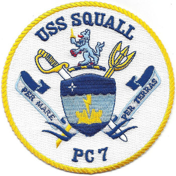 USS Squall PC-7 Coastal Ship Patch