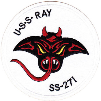 USS Ray SS-271 Diesel Electric Submarine Large Version Patch