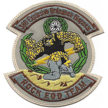 Explosive Ordnance Disposal (EOD) Tab Patch - OD Green, Hook And Loop Backing